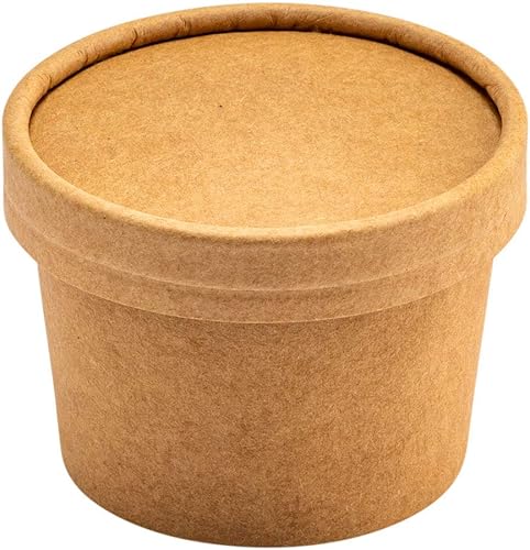 Restaurantware Solo tapas tapas de coppeta para tazas de helado de 5 onzas, 50 tapas redondas para tazas de golosinas. Las tazas se venden por