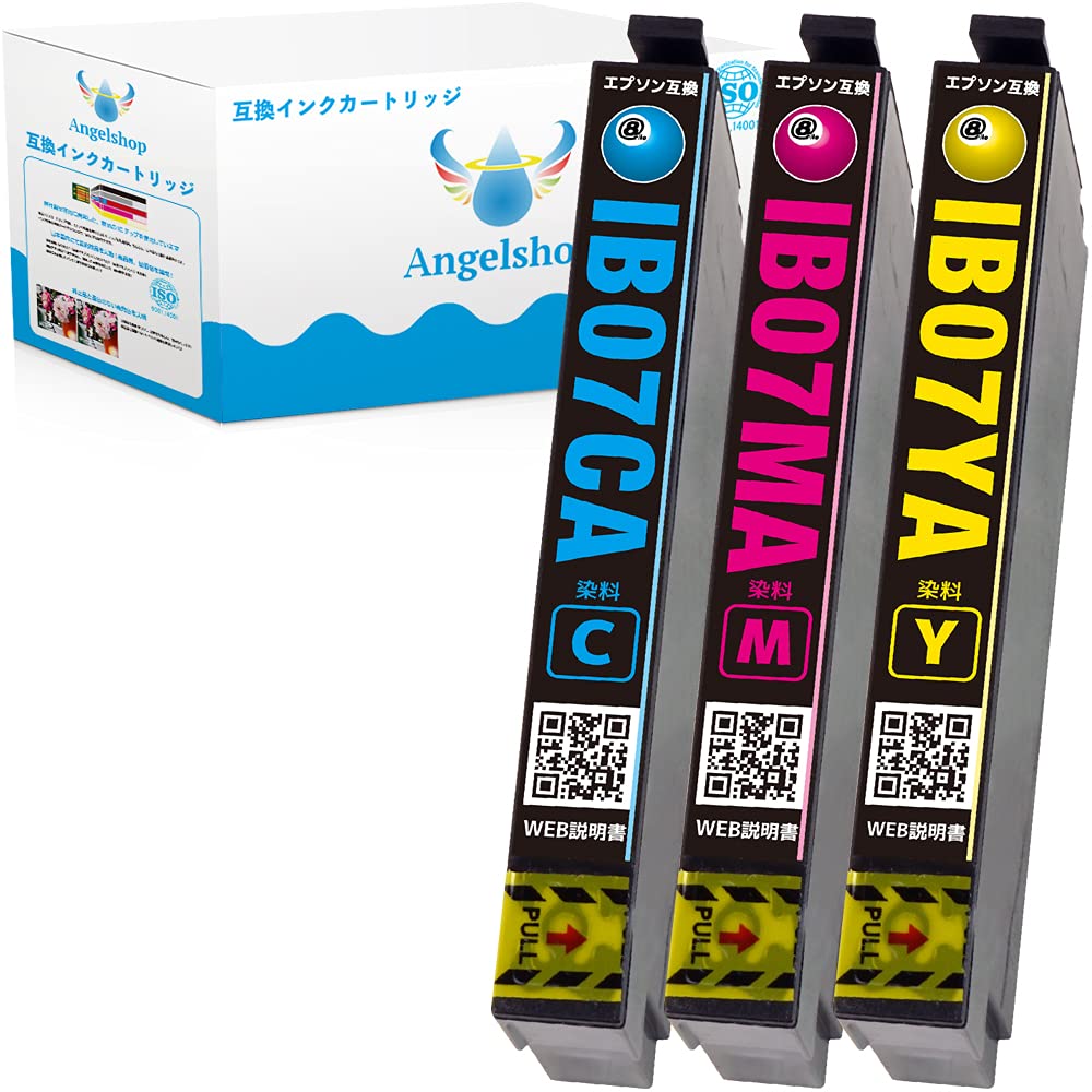 Amazon.co.jp: 【Angelshop】 IB07 (CA/MA/YA) 3本セット エプソン 用