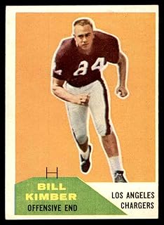 1960 Fleer # 121 Bill Kimber San Diego Chargers (Football Card) VG/EX Chargers