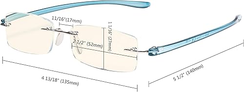 Miniatura 5 de CessBlu Lentes de lectura para computadora para hombres y mujeres, filtro de luz azul, antirreflejos, protección contra rayos UV, lentes de lectura