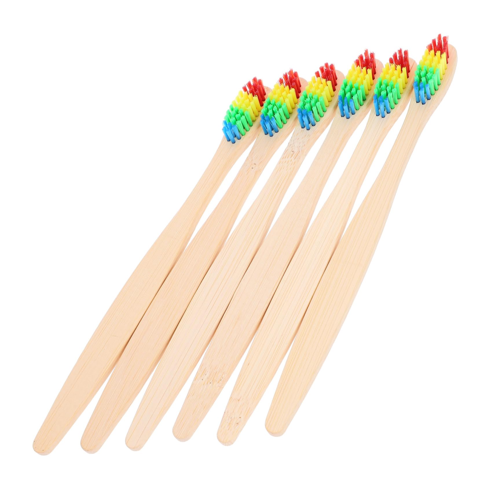 Healeved 30pezzi Spazzolini Da Viaggio Bamboo Con Setole Morbide Spazzolini Ecologici Per Igiene Orale Per Campeggio e Viaggi