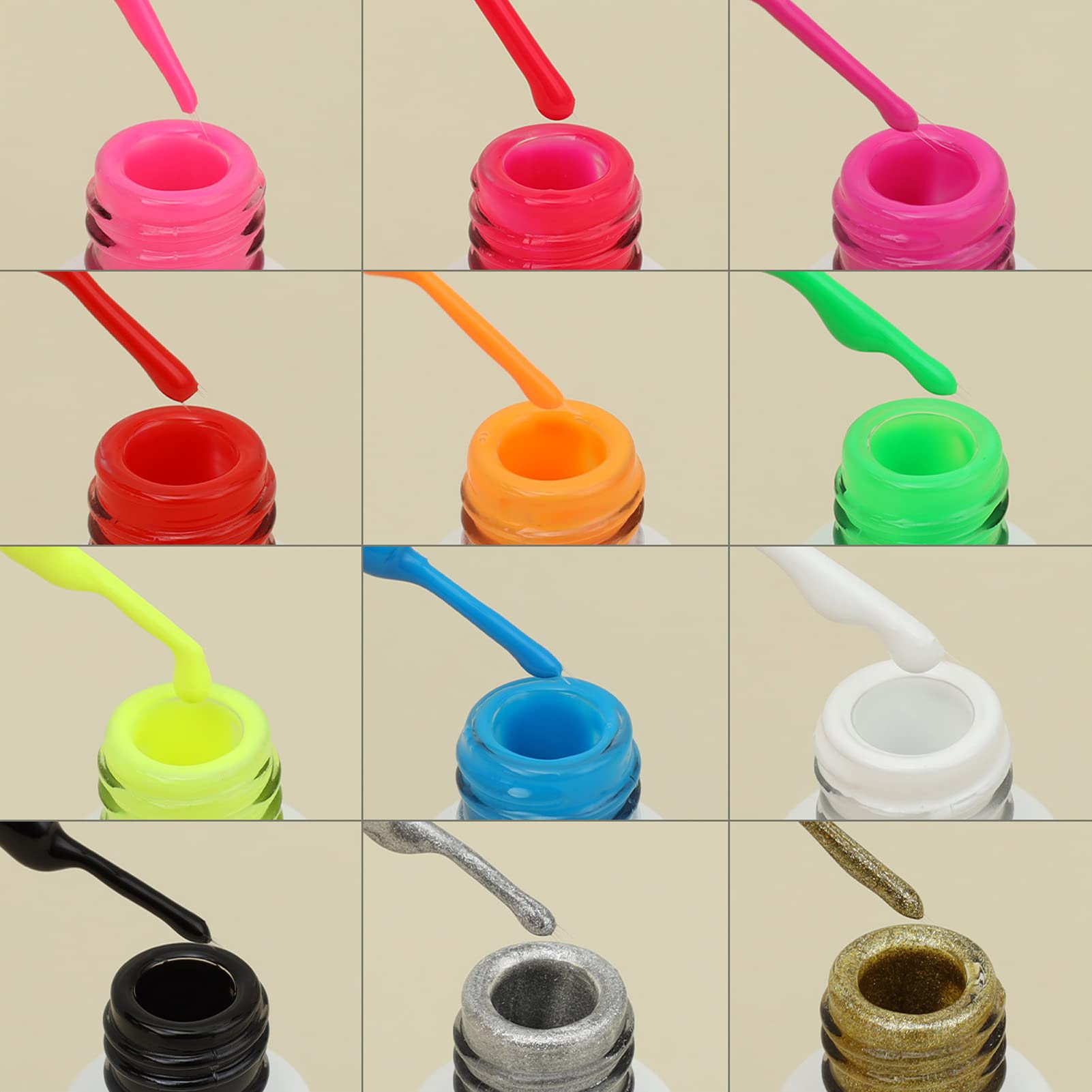 Kit smalto gel per unghie 12 colori Set smalto gel professionale per pittura per salone per principianti di nail art fai te Usa ingredienti naturali sicuri