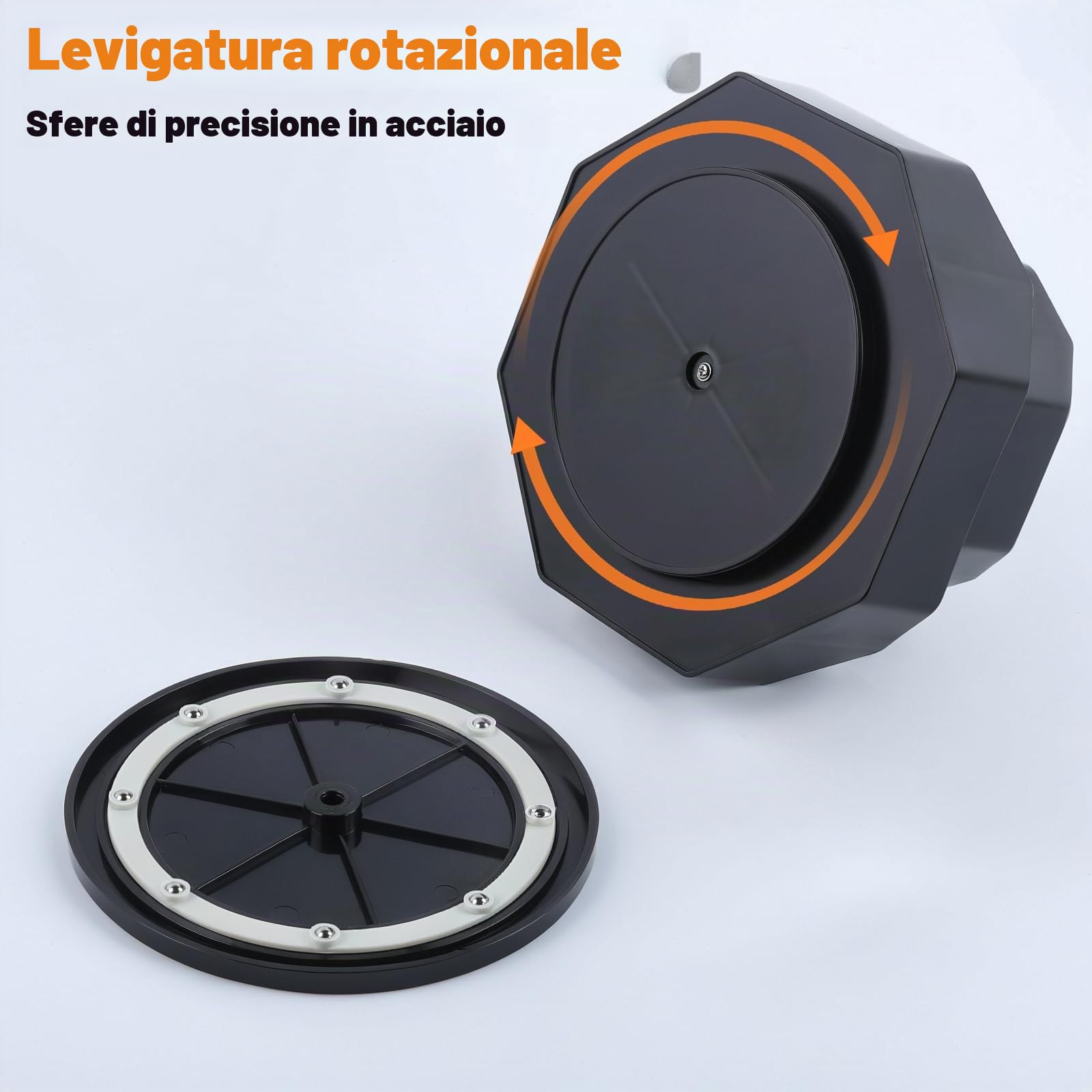 FRETONBA Portapenne Rotante da Scrivania, Organizzatore per Uufficio, con Cassetti, 9 Scomparti, Girevole a 360 Gradi, Grande Capacità - Nero