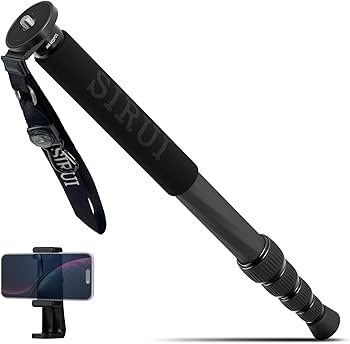 Amazon | SIRUI 一脚 カメラ用 【超軽量&6段伸縮&スマホホルダー付き