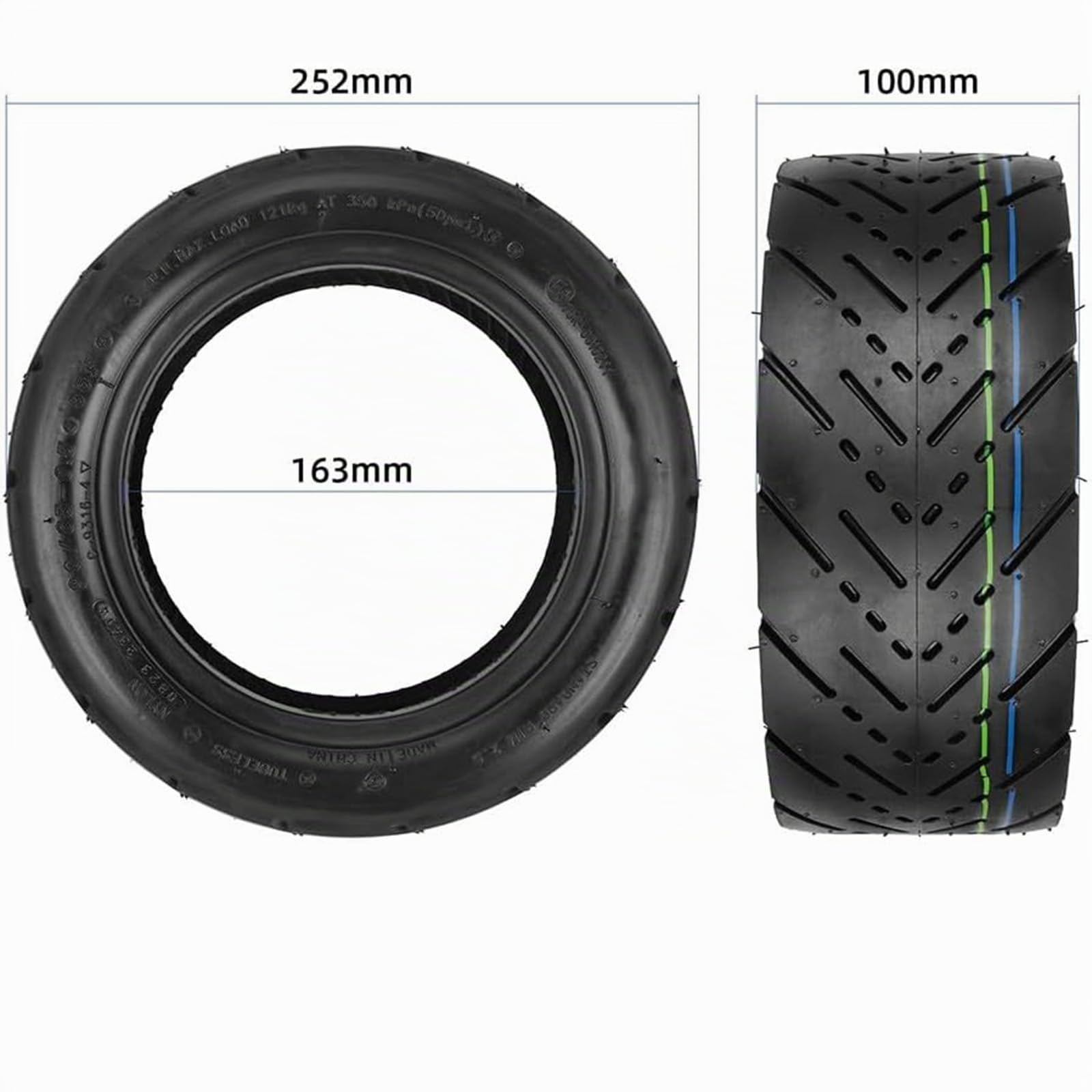 Pneu Tubeless 11 "90/65-6.5 Scooter électrique Pneus D'auto Réparation Pneu Vélo de Route Pneu Scooter Pneu pour Scooter électrique Zero 11X (Tire+buse)