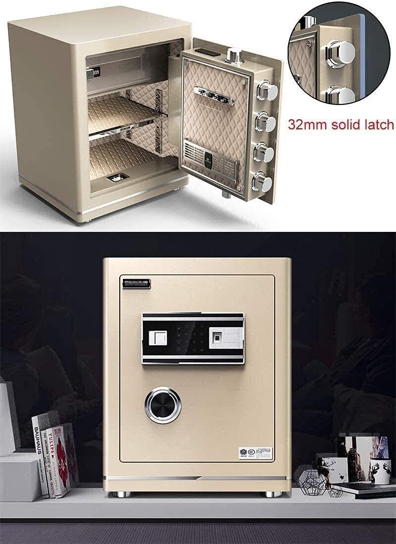 Sejf, ognioodporne wodoodporne sejfy i skarbonka, sejfy do domu, cyfrowy sejf - 45X38X32Cm Duży elektroniczny stalowy sejf z klawiaturą, 2 ręczne klucze nadpisywania - chroń pieniądze, paszporty - dla