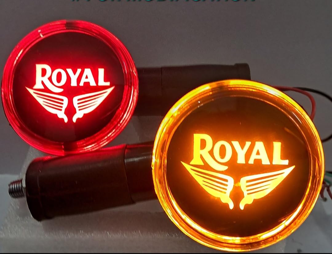 Royal Wing LED Indicator for All Royal Enfield Bullet Models, Dual Colour Yellow/Red, Splash Proof, Set of 2-image-37
