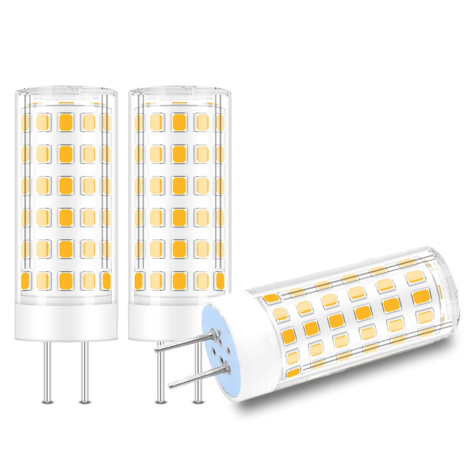JINLONTA GY6.35 LED Lampe 12V Ersatz Halogen 50W 60W 3000K Warmweiß G6.35 Bi-Pin 560LM Leuchtmittel 5W Nicht Dimmbar für Schreibtischlampe, Kronleuchter, Deckenleuchte(3 Stück)