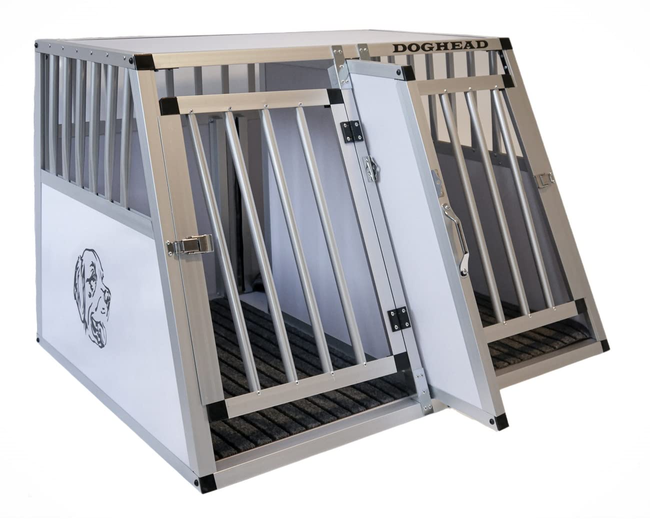 Doghead Trasportino per cani in alluminio, 95 x 75 x 63 EG Comfort, trasportino per cani