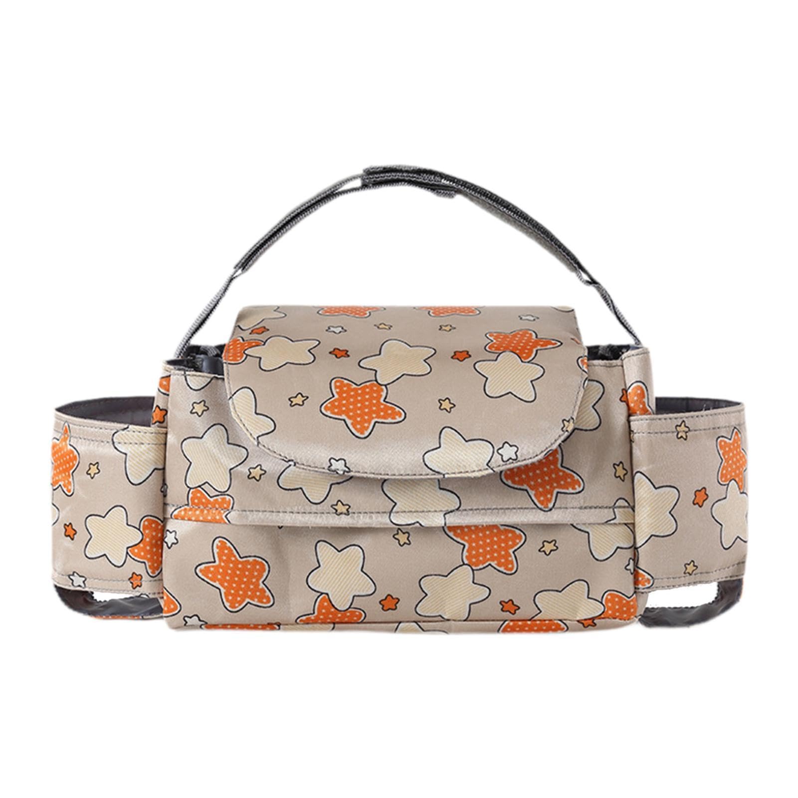Baby Stroller Organizer Portable Stroller Travel Bag for Outdoor Toys Diaper Khaki Stars-image-36