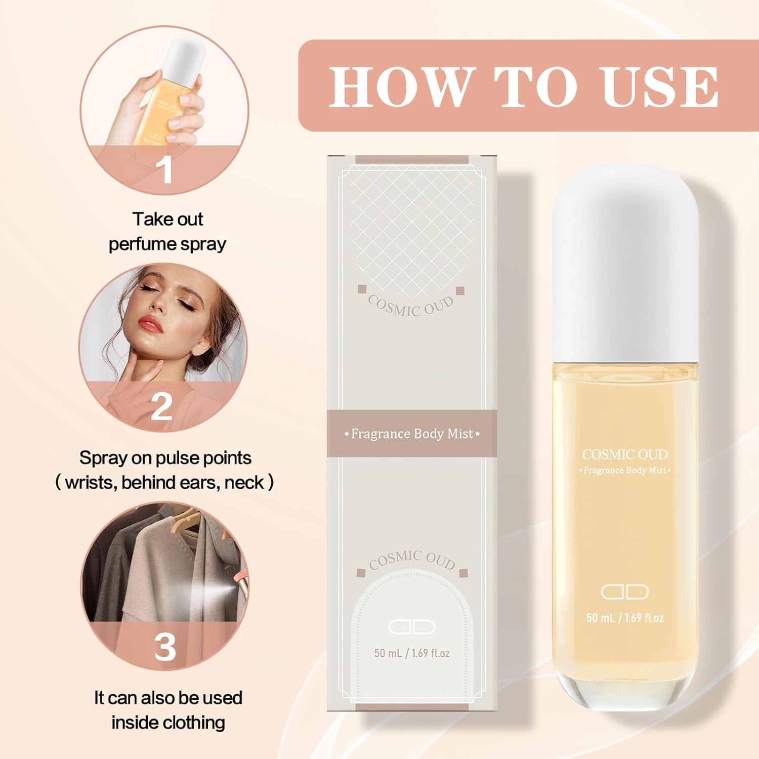 Roseye Hair & Body Perfume Mist – Citrus Fragrance – Refreshing Scent Travel Size 1.7 Fl Oz/50ml - Image 3