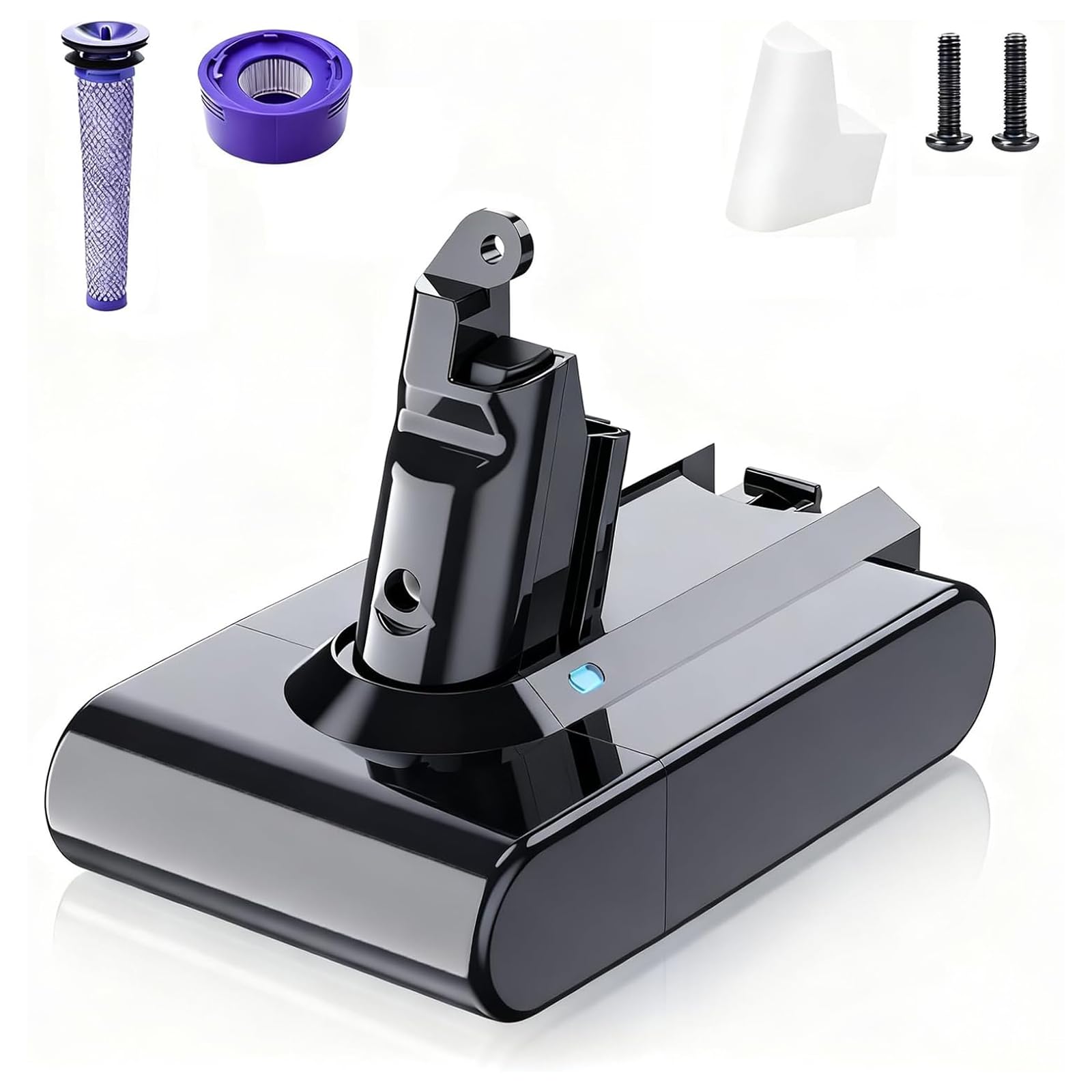 Verbessert 6000 mAh / 6,0 Ah V6 Ersatzakku für Dyson V6 Akku Kompatibel mit DC62 DC58 DC61 DC59 Animal DC74 DC72 SV03 SV05 SV06 SV07 SV09 Handstaubsauger