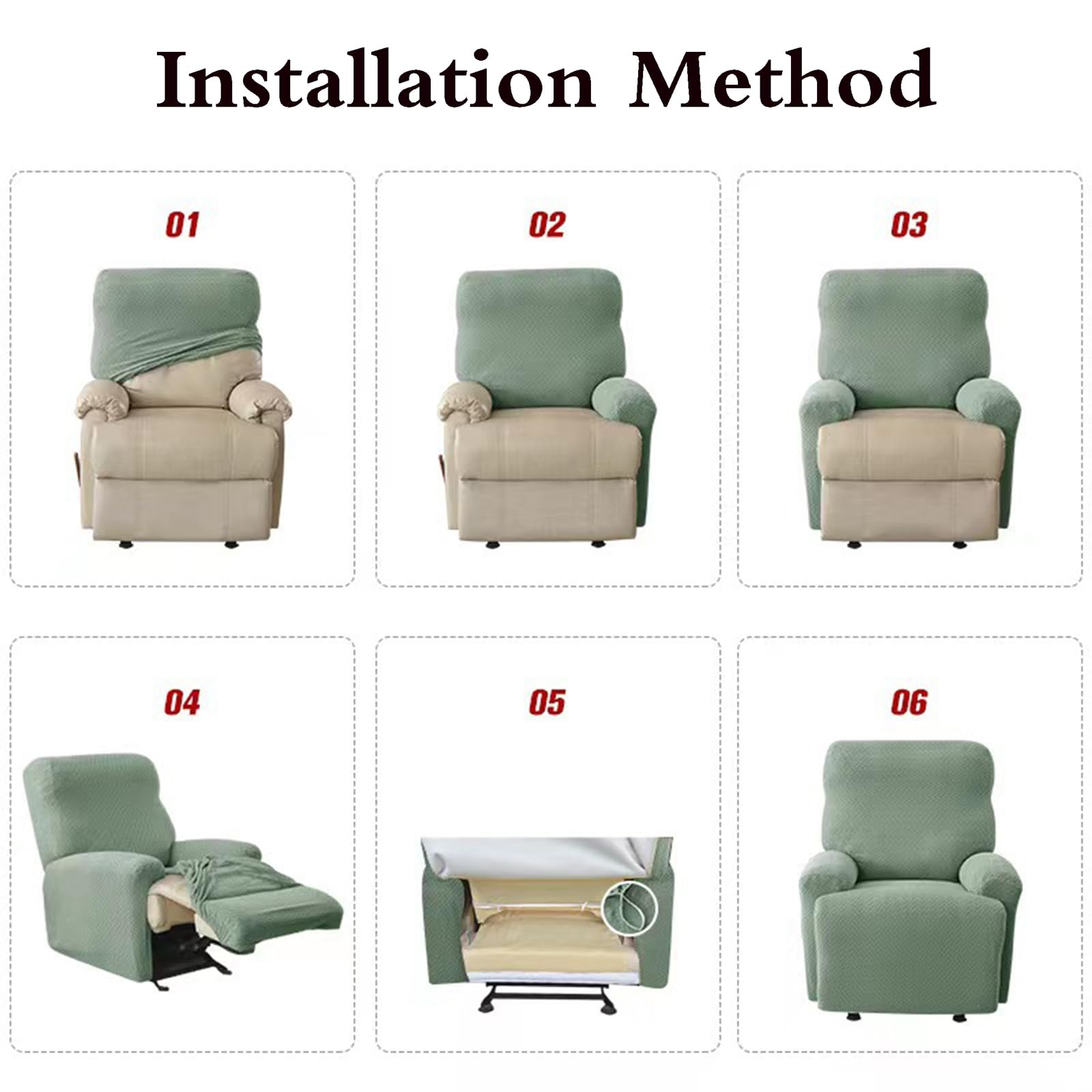 Copripoltrona Relax Reclinabile,Copripoltrona Reclinabile all-Inclusive,Lavabile Antiscivolo Copripoltrona,Copri Poltrona Elettrica con Tasche,per Poltrone Reclinabili 1,2,3 Posti