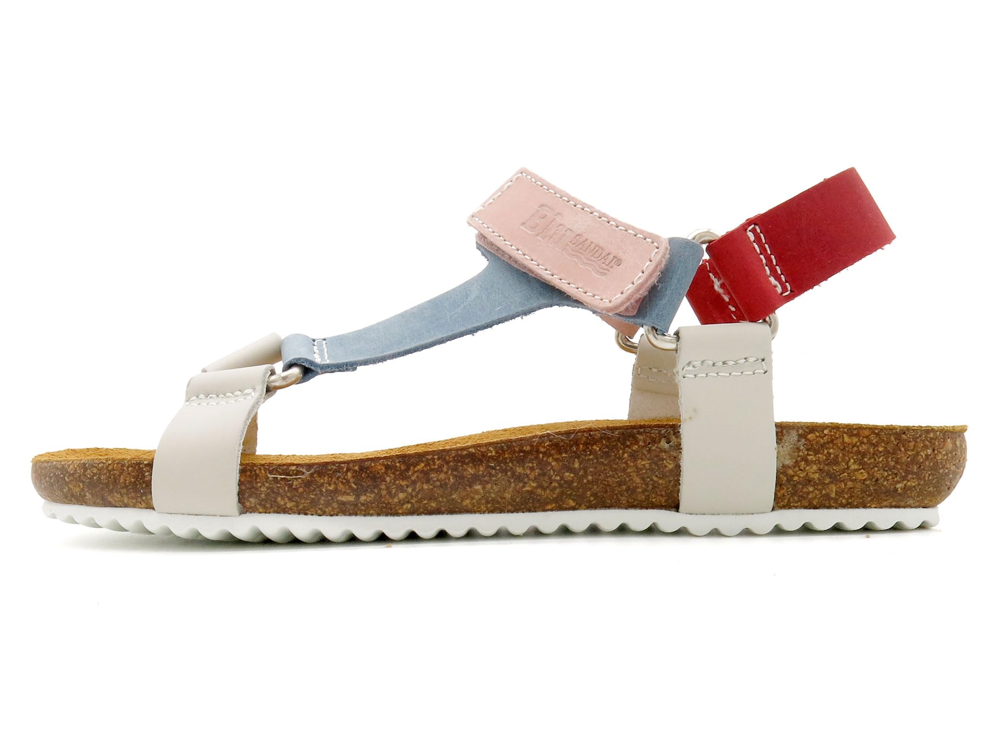 CASUAL Damen Leder Riemchen-Sandalen im Outdoor-Look mit Komfort Gel-Fußbett & Korksohle
