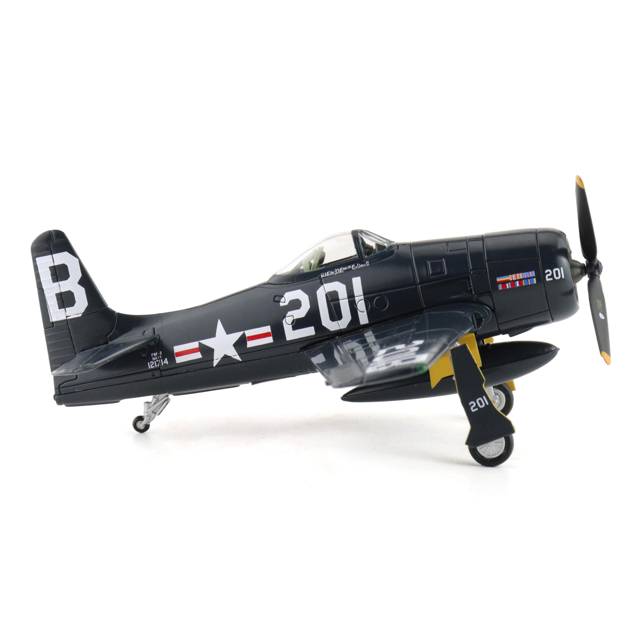 Hobby Master | Replica di aerei militari in scala 1:72 | F8F-2P Bearcats 121714, USN, Duxford 2014 (aereo restaurato) | Modello SM1014