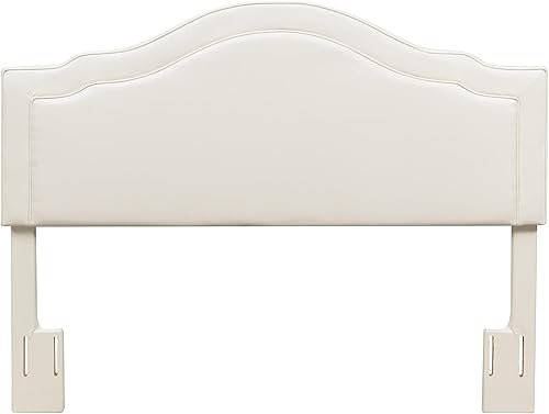 Steve Silver Edmond - Cabecera tapizada de piel sintética color crema