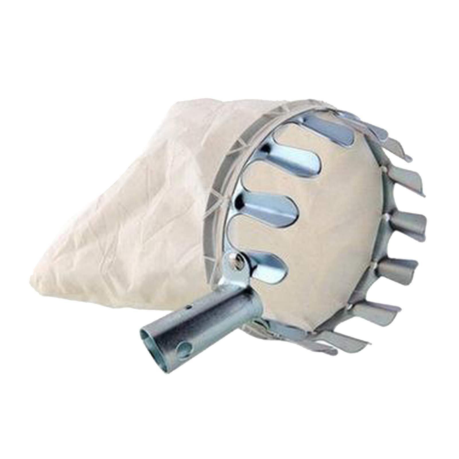 FLAMEER High Tree Picking Tools Metal Fruit Picker Convenient Fabric Orchard Gardening for Apple Peach - Dia 16cm