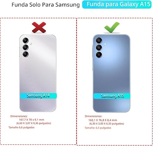 Miniatura 2 de Qinmay Funda para Samsung Galaxy A15 5G con protector de pantalla HD, resistente, a prueba de golpes y caídas, funda de 3 capas para Galaxy A15,