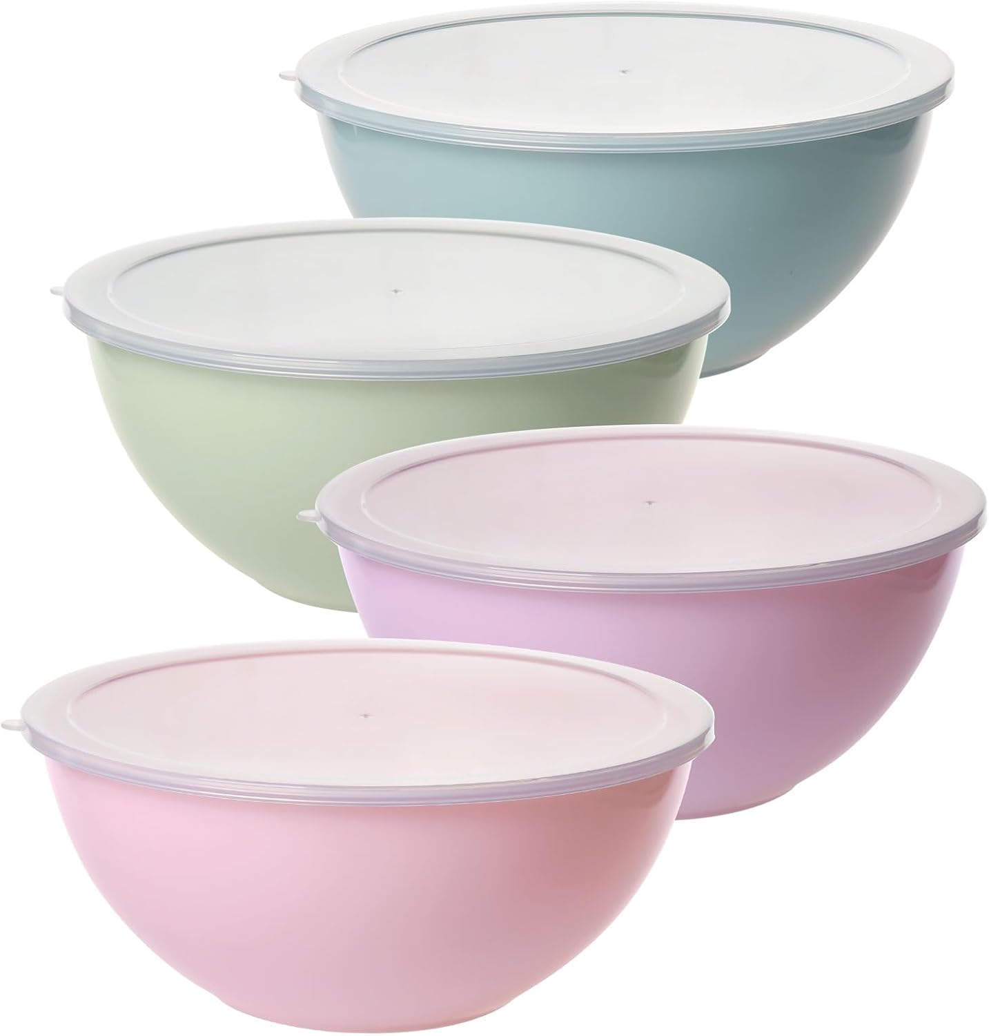 4-Piece Plastic Mixing Bowl Set
