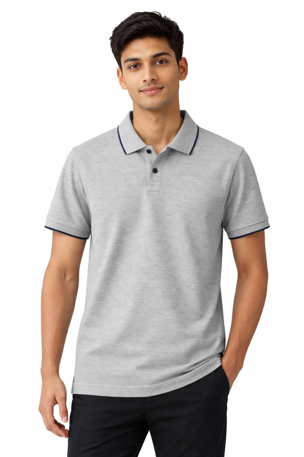 hangout hub | Mens Cotton Polo T-Shirt | 270 GSM Premium | Solid Regular Fit | Collared Neck | Half Sleeve | Smart Casual Office Wear | Classic Polo Tee | Elephant Grey-picture-26
