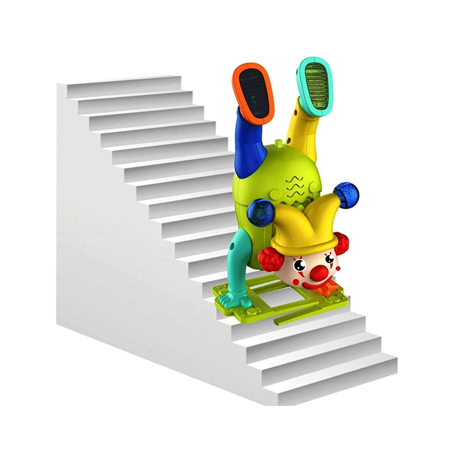 Kamsons Upside Down Clown Toy with Lights and Sound for Toddlers Baby Kids Children Birthday, Crazy Circus Handstand Walking Joker Toys