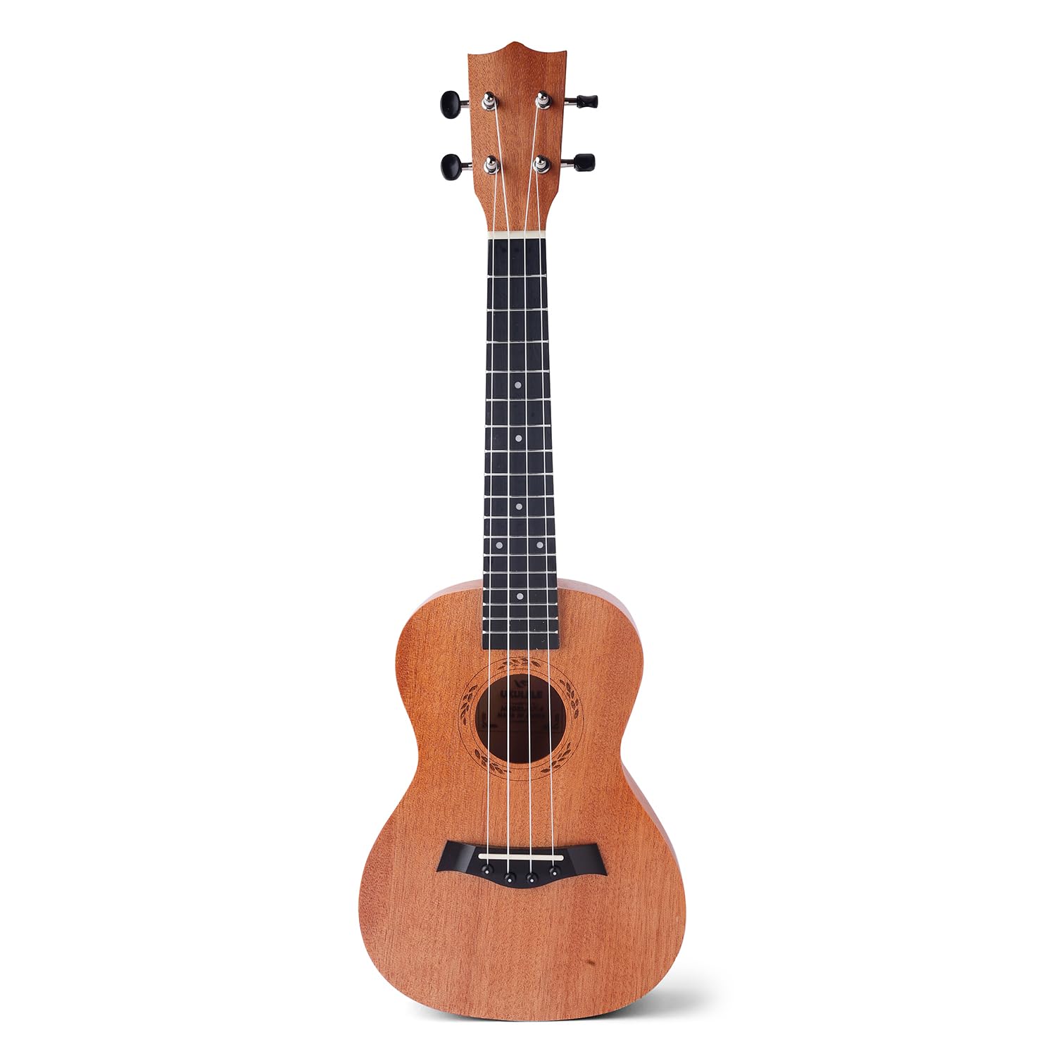 Amazon Basics 23inch Wood Ukulele with Bag, Pick, Strap and String, Brown