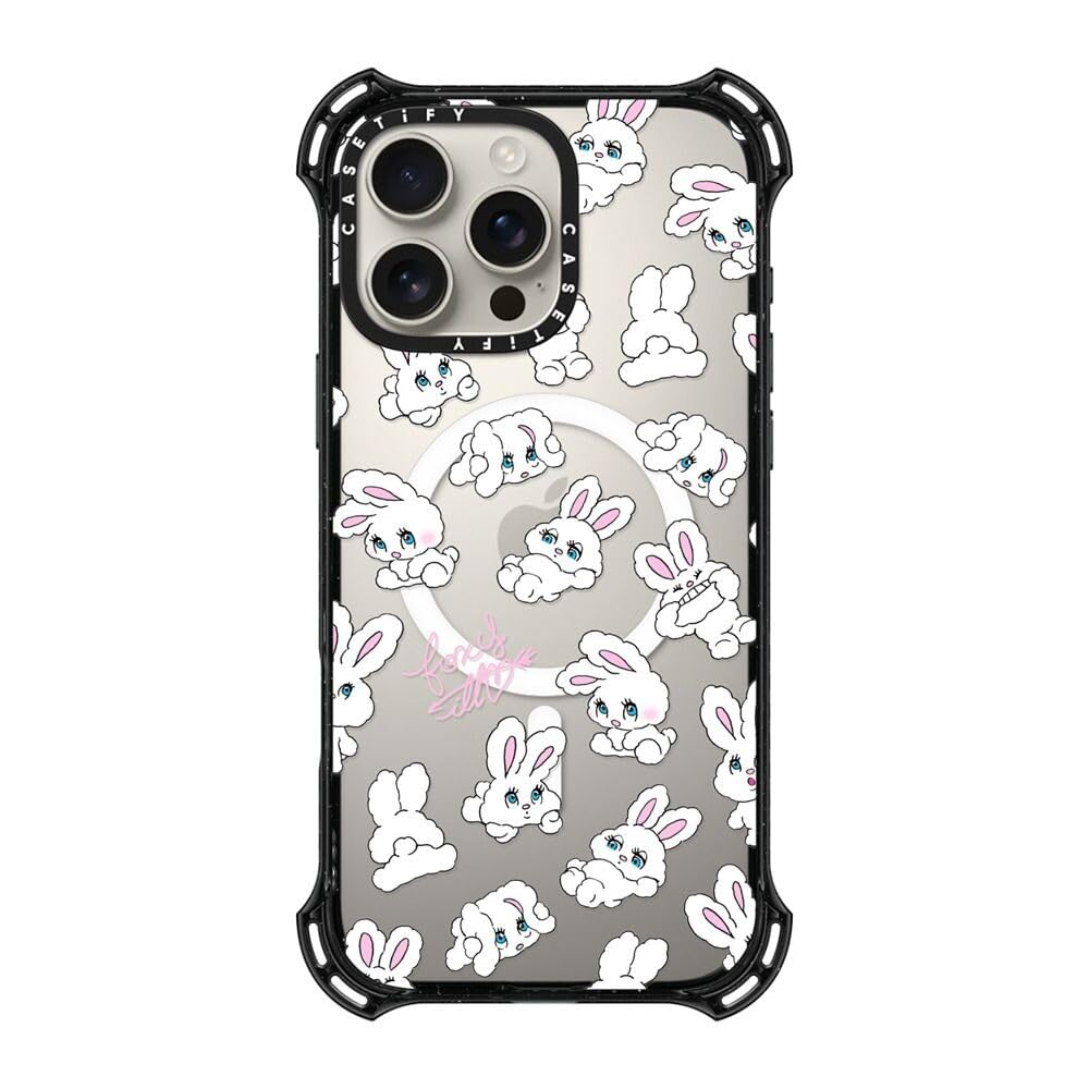 iPhone16ProMAX Ribbon Bunnies MagSafe対応 Bunny Bow Phone Case Rabbit Magsafe Tough Phone Case for