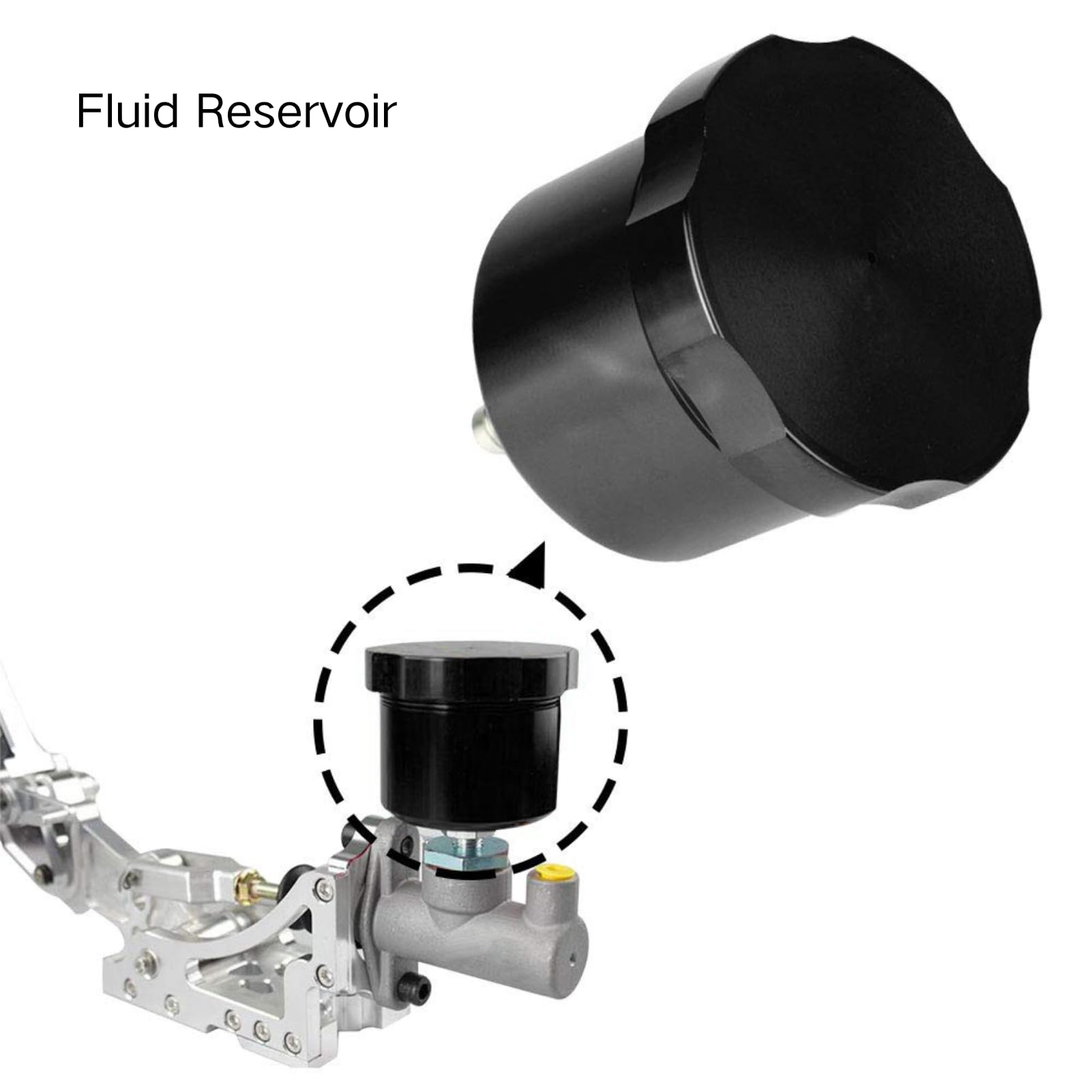 KSTE Frein A Main Hydraulique, Universal Racing Drift Frein à Main hydraulique du réservoir d'huile E-Frein Réservoir de Liquide Noir