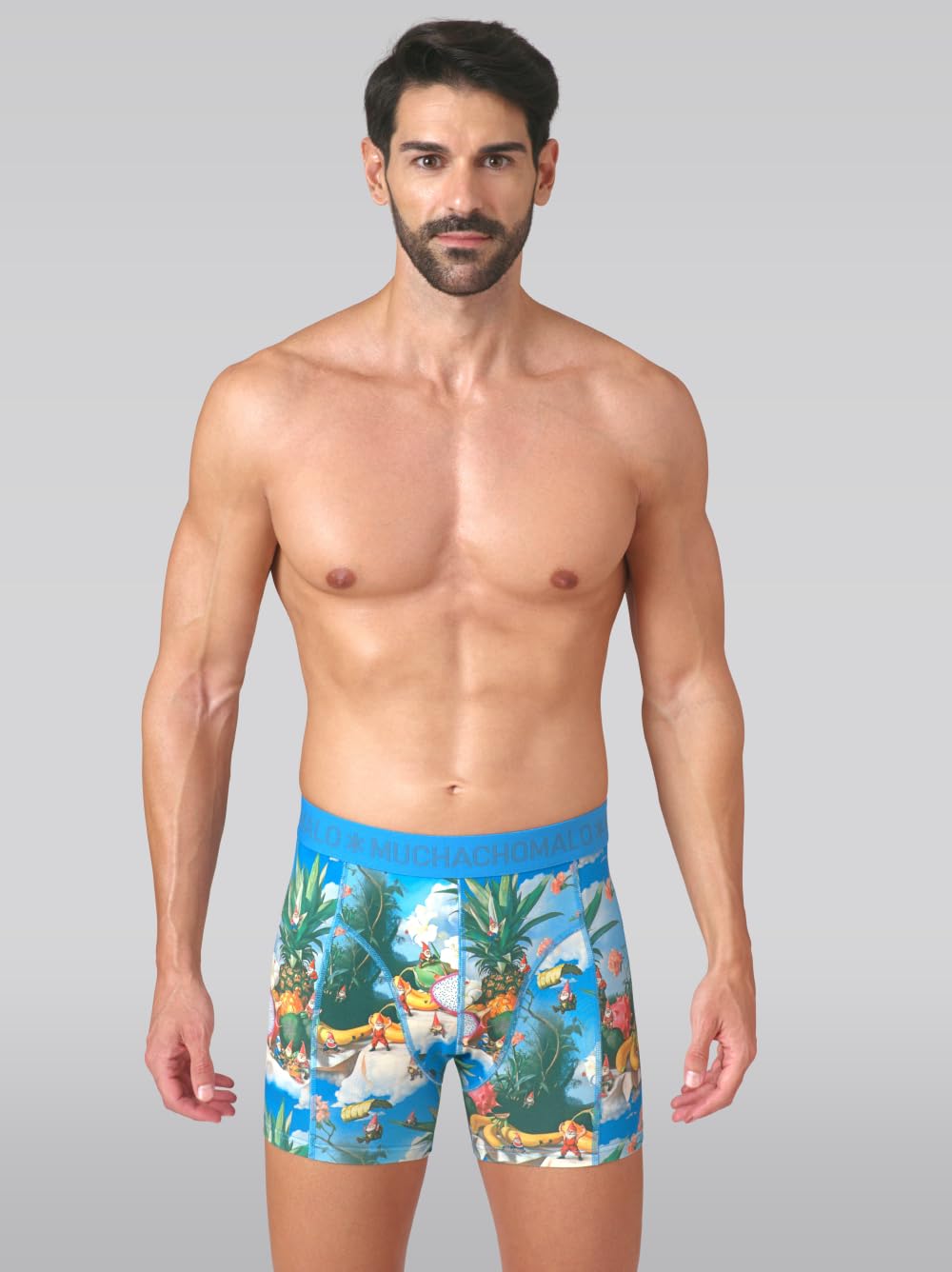 Muchachomalo Uomo Boxer 3-Pack, Fantasia, Cotone, Fascia Elastica