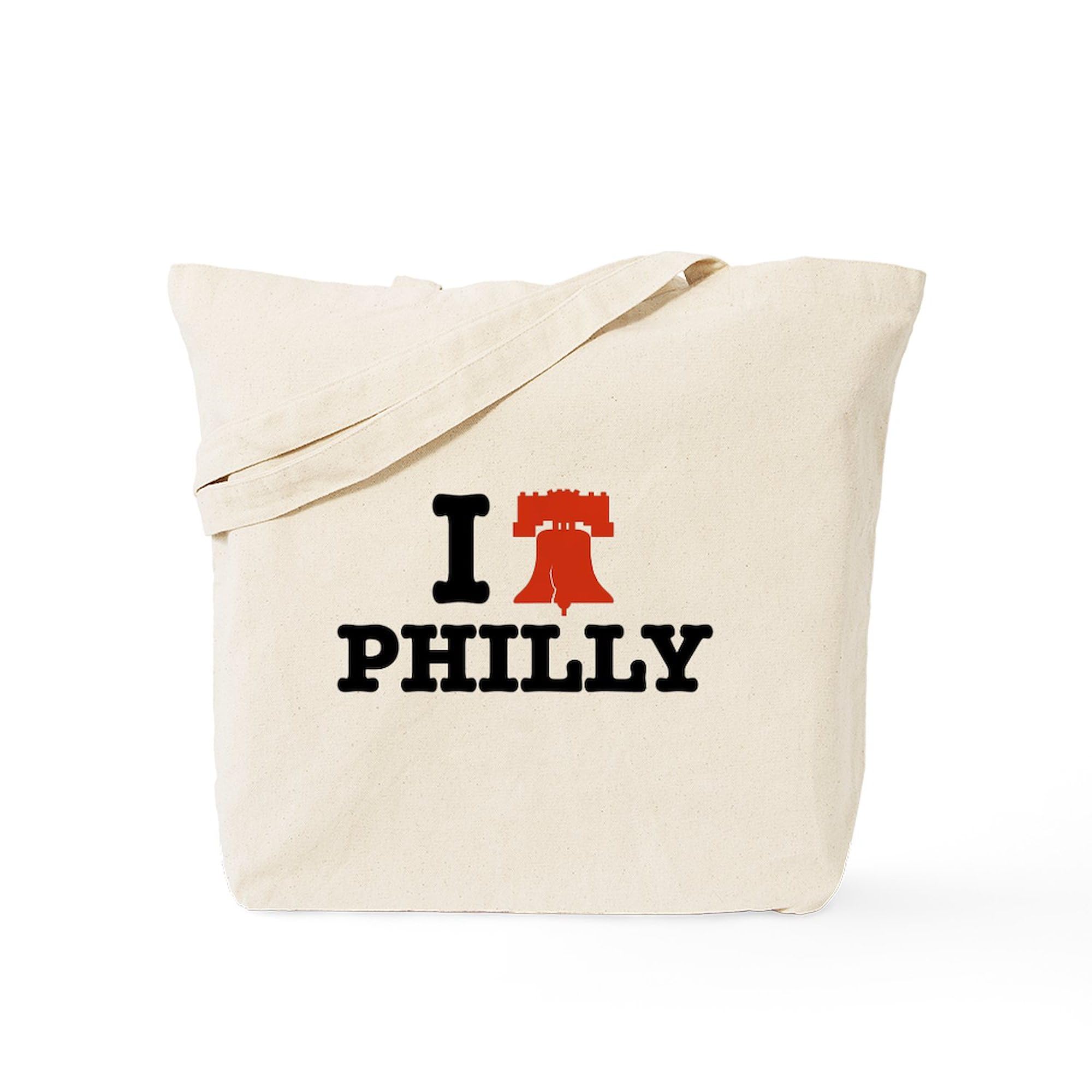 CafePress I Love Philly Tote Bag Reusable Natural Beige Canvas Shopping Bag