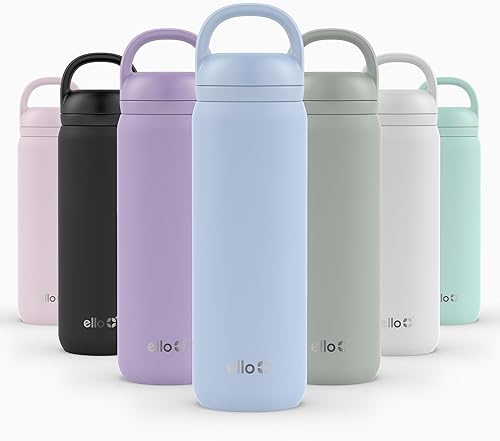 Miniatura 64 de Ello Cooper Twist - Botella de agua de acero inoxidable de 32 onzas con tapa para beber, a prueba de fugas, doble pared y aislada al vacío, lazo de