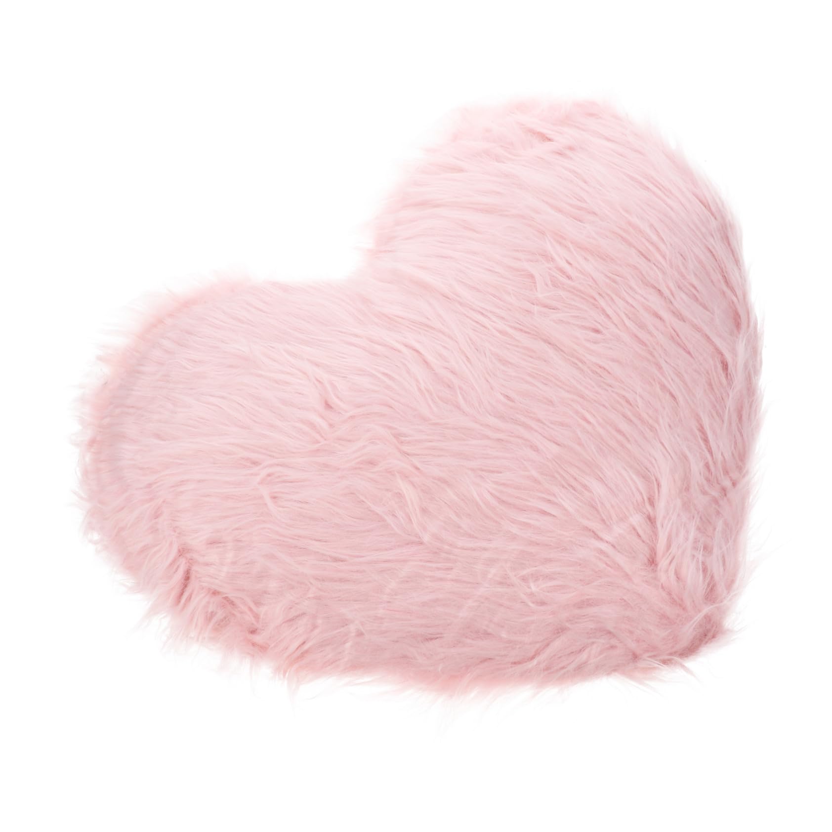 Coussin de coeur rose 40x50 cm en peluche douce lavable pour canape