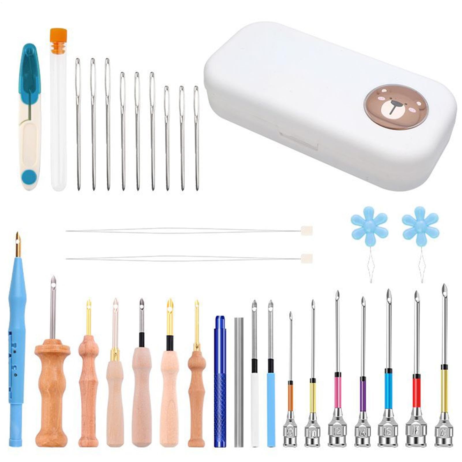 Punch Embroidery Stickzubehör Set Sticknadel Set für Erwachsene