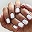 GLAMERMAID Extra Short Press on Nails, Pure White Fall Gel Glue on Nails, Glossy Round UV Finish Fake Acrylic False Nails Manicure Kits for Women, Reusable Full Cover Stick Ons
