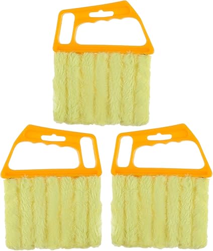 Limpiador veneciano para ventanas, herramienta limpiadora de polvo de 7 dedos, mini cepillo limpiador de mano para aire acondicionado, persianas de