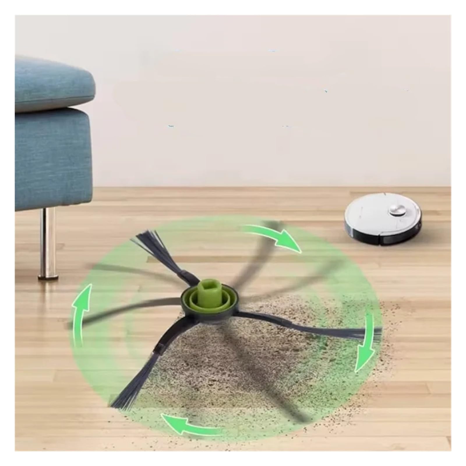 Kompatybilny z ECOVACS Deebot T8 AIVI T9 AIVI N8 Pro AIVI N9 N10 N10 Plus Akcesoria Szczotka główna, szczotka boczna, filtr, worek na kurz, filtr Hepa(Brown)