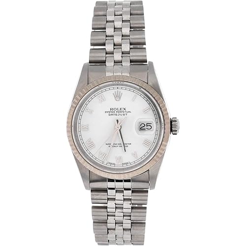 Rolex, Pre-Loved Oyster Perpetual Datejust Automatic Watch Stainless Steel and White Gold 36