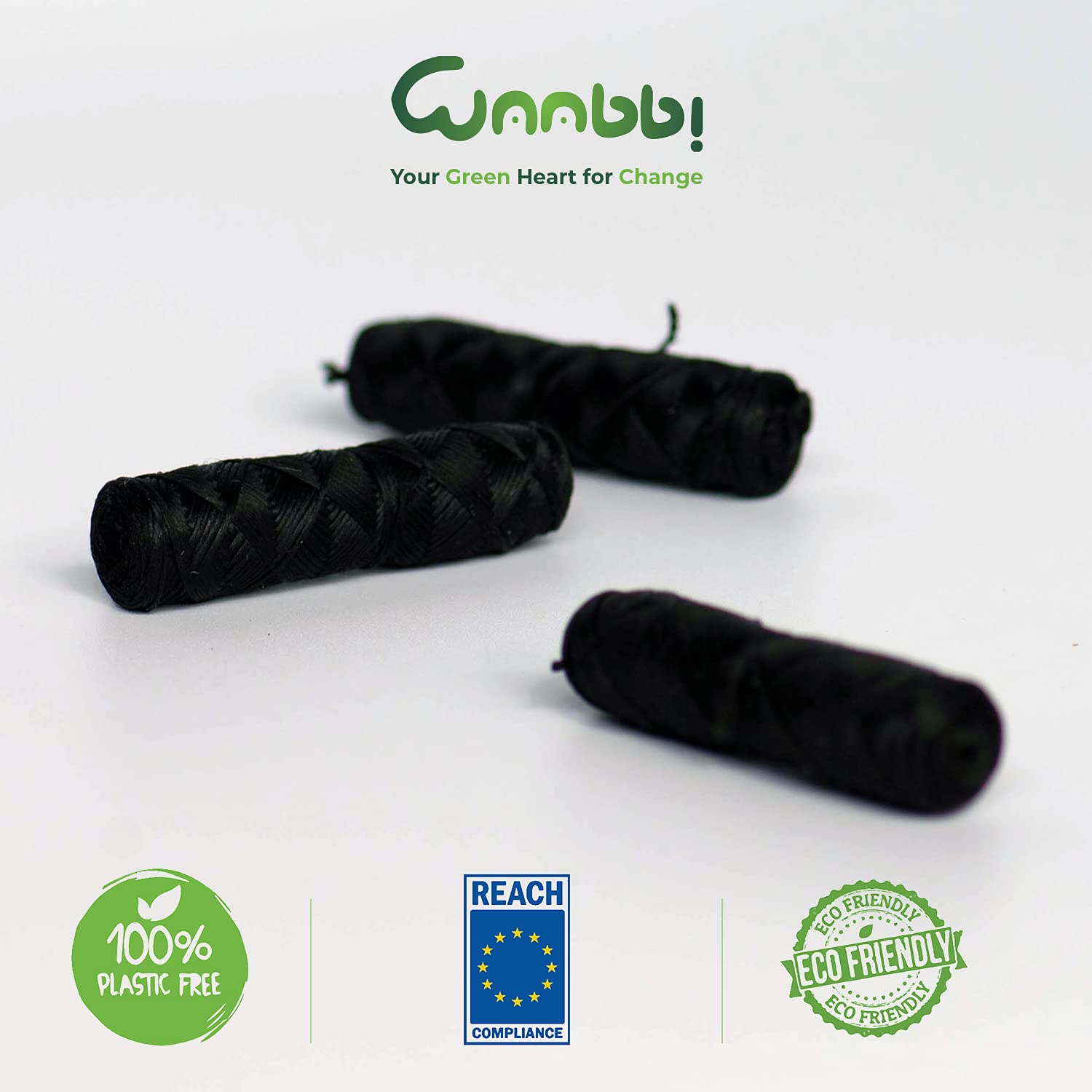 Ricariche per Filo Interdentale Carbone Attivo Bambù Biodegradabili 3X35M Pulizia Dentale Vegano Zero Sprechi Plastic Free Igiene Naturale Vegana