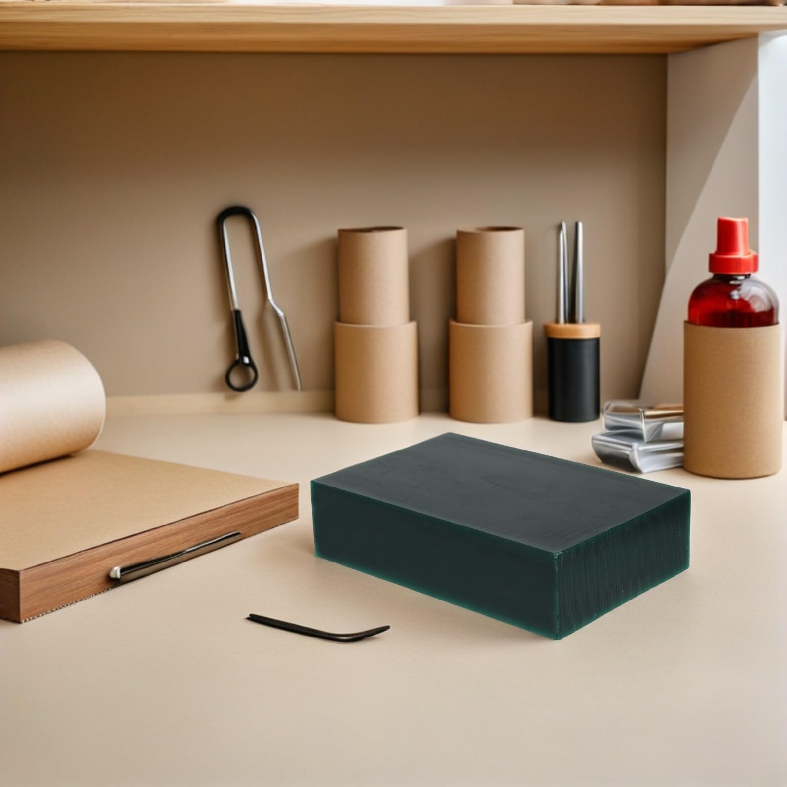SUPVOX Blocco Rettangolare di Cera Dura per Intaglio e Stampaggio Gioielli, Materiale per Fusione Resistente al Calore, Cera per Creazione e Modellazione Artigianale, Strumento