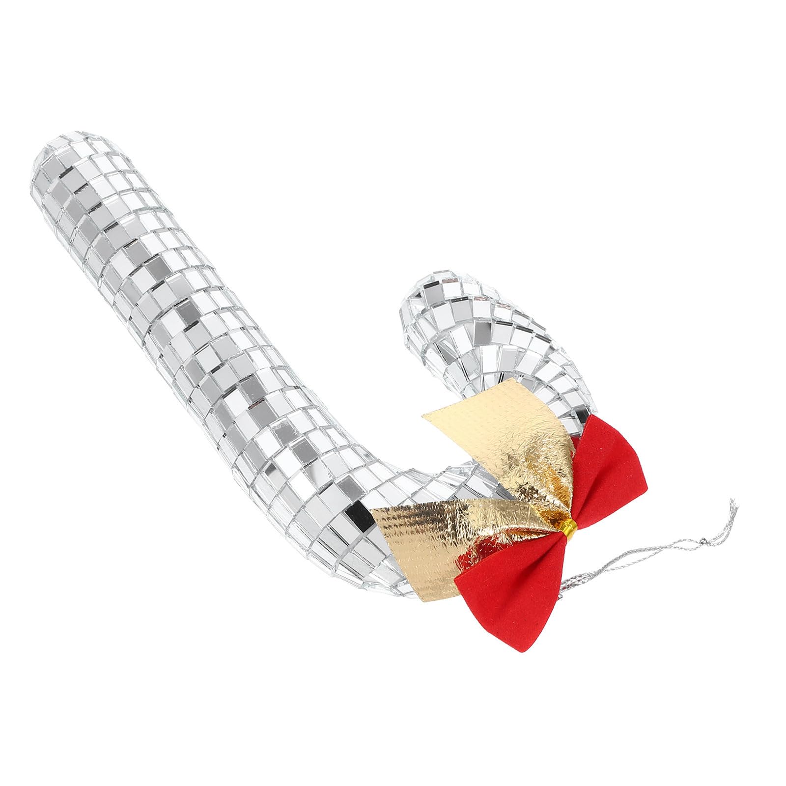 TOYANDONA 5 Stück Weihnachtsbaum Anhänger in Zuckerstangenform aus Glas | Hängender Schmuck mit Spiegeloberfläche, Elegant und Kreativ, für Christbaum, Dekorativ