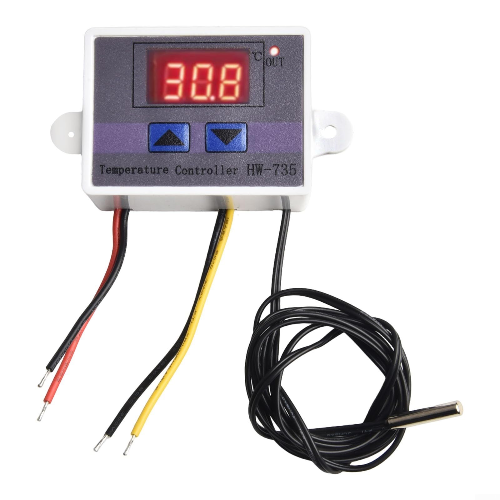 For XHW3001 Thermostat Switch with Large Display for Temperature Control in Aquariums, Terrariums, and Greenhouses (24V/240W)