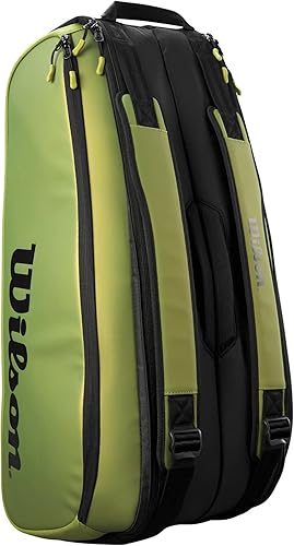 Miniatura 3 de WILSON Blade V8 Super Tour - Bolsa para raqueta de tenis, color verdenegro, con capacidad para hasta 9 raquetas