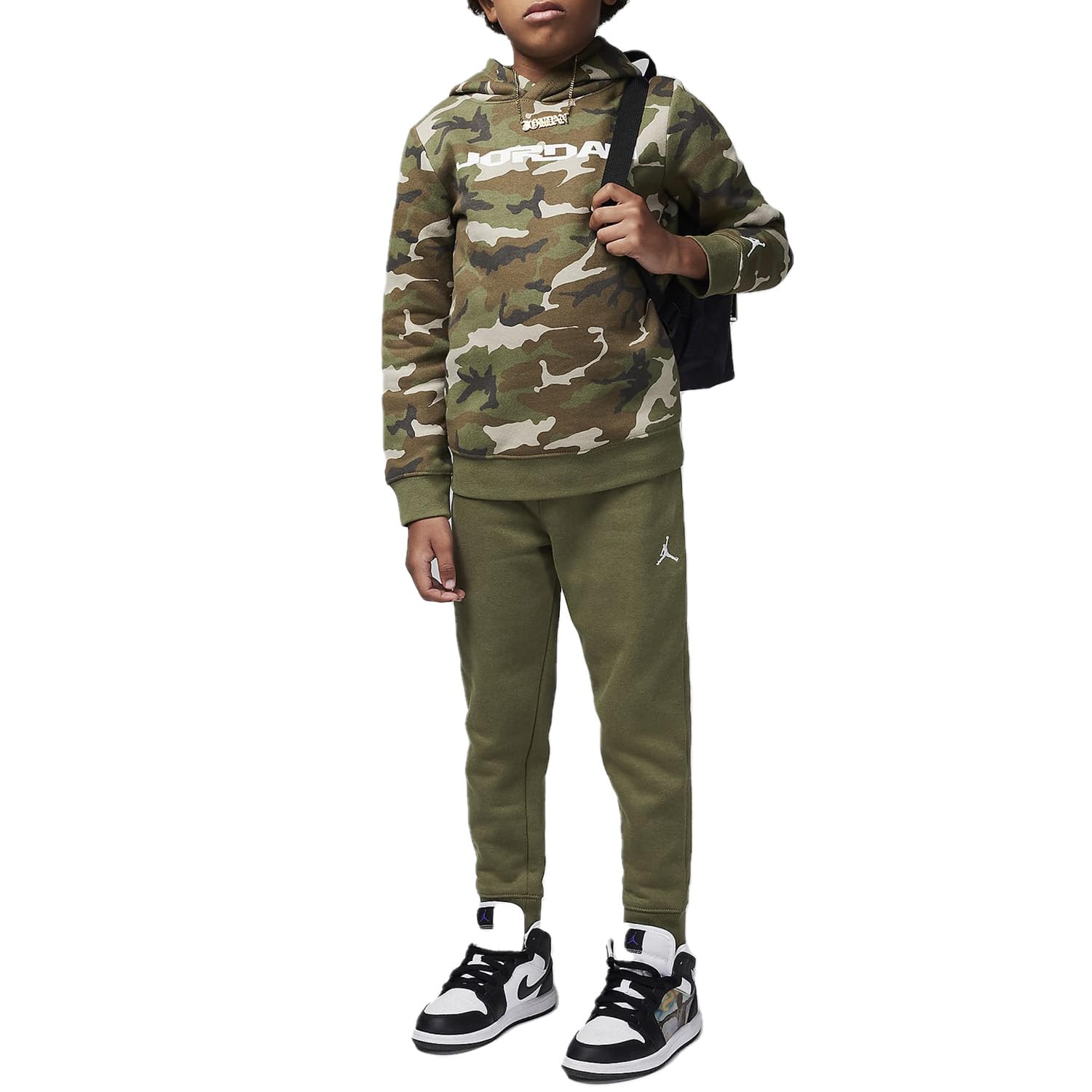 Jordan Tuta Verde Bambino Ensemble Molleton Confortable 85D493-E6F - 3