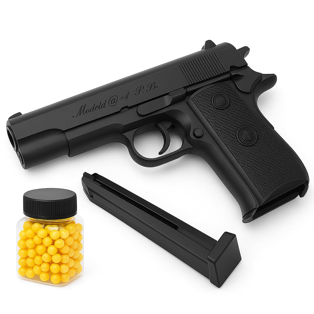 Air Soft Gun for Boys with Bullets Mouser Toy Gun with BB Bullets for Kids Fun, Police Role, Army Role, Birthday Gift Pistol Gunfor Kids Toys| Pack Long Range Toys Gun with 200 Bullets