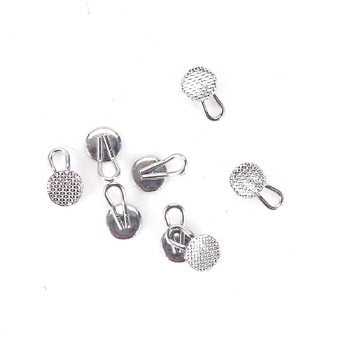 Miniatura 4 de 50 unidscaja de ortodoncia dental lingual botones linguales unibles botones linguales con ganchos de tracción, base de malla (gancho de tracción