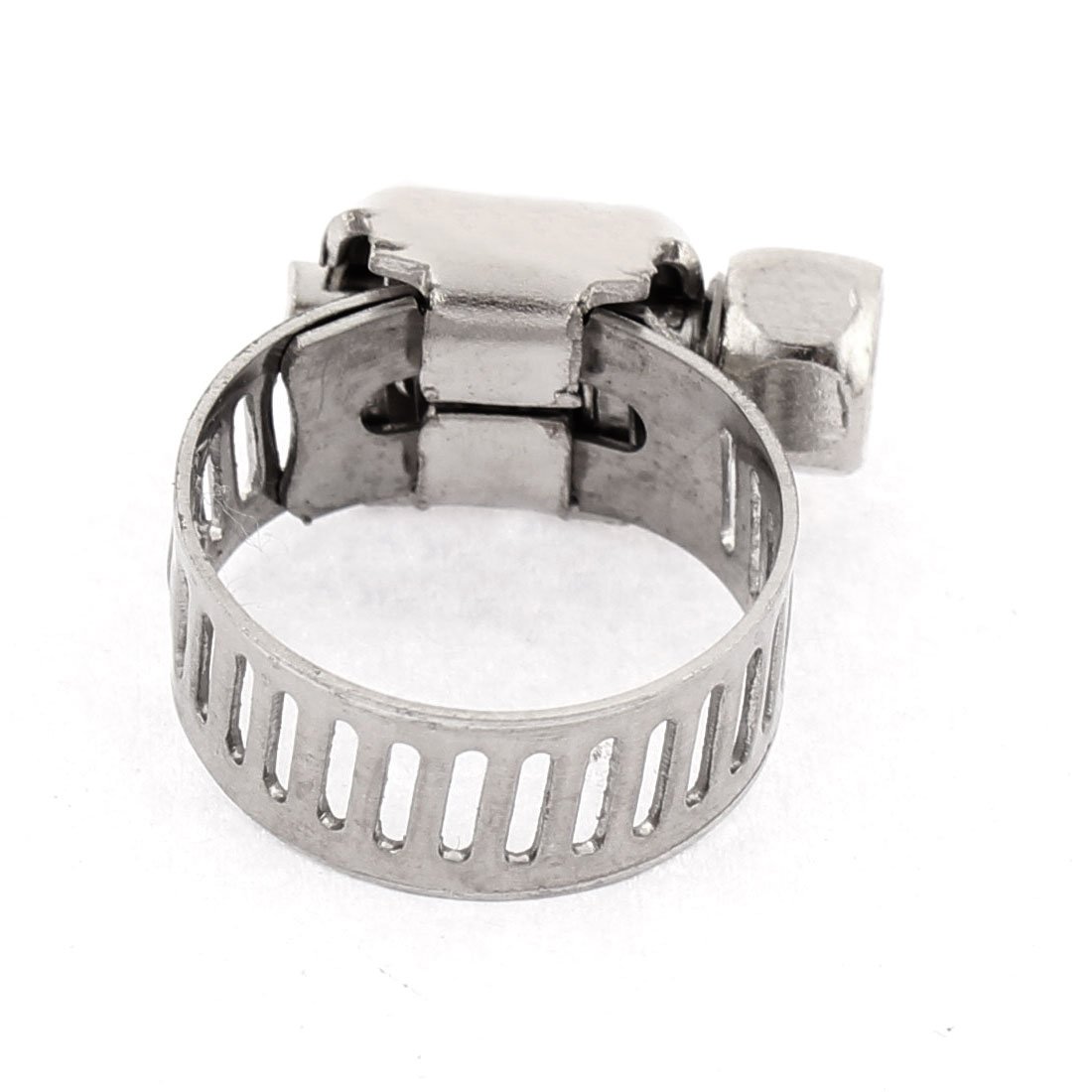 Aexit Adjustable 10-16mm Clamps Range Band Stainless Steel Worm Drive Hose Strap Clamps Clamp 100pcs