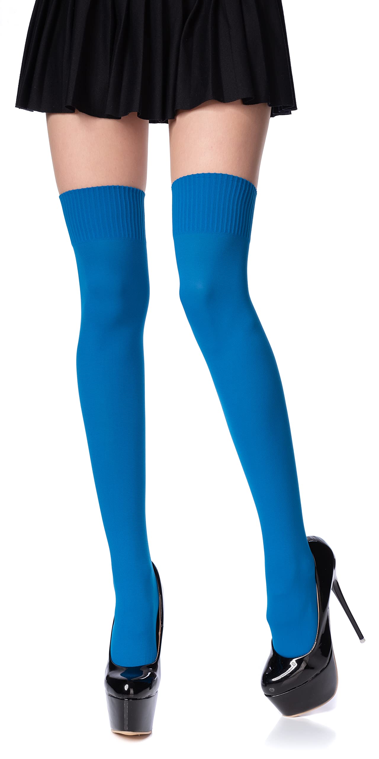 Romartex Women's Turquoise Girl Thigh High Socks Overknee Over The Knee High Socks Stockings,