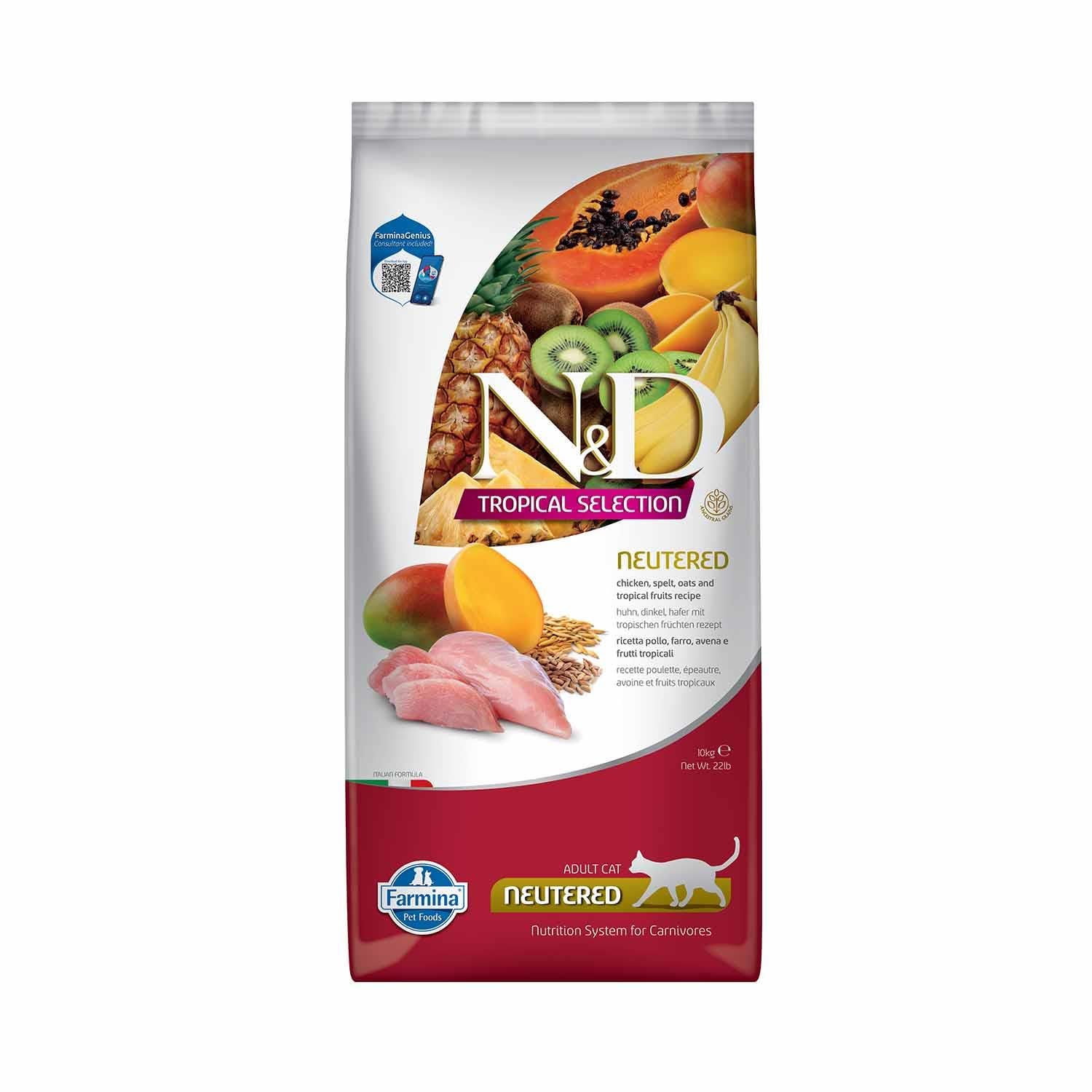FARMINA ND Cat Tropical Selection NEUTERED Pollo 10KG