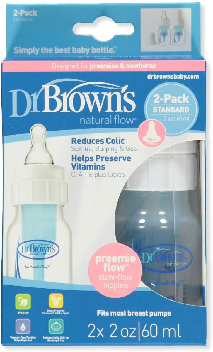 Dr. Brown's Paquete de 2 botellas de polipropileno sin BPA - 2 oz