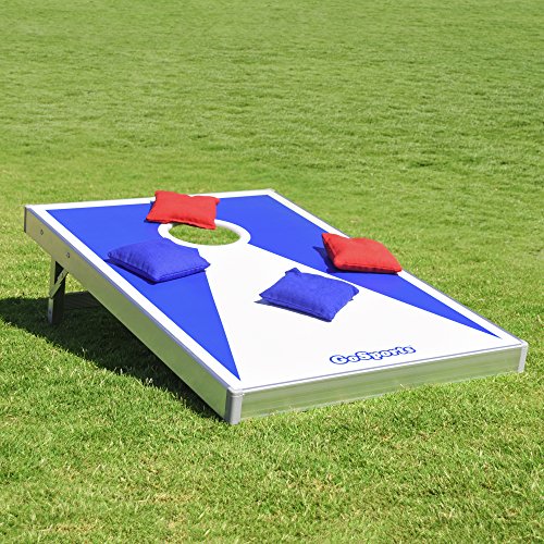 GoSports Tailgate Size 3 ft x 2 ft Cornhole Set - Portable Set Includes 8 Bean Bags & Game Rules